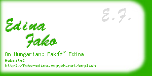 edina fako business card